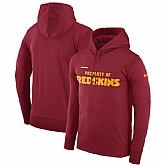 Men's Washington Redskins Nike Property Of Performance Pullover Hoodie Burgundy,baseball caps,new era cap wholesale,wholesale hats